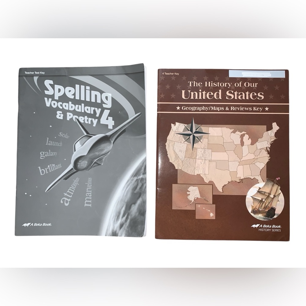 Abeka 4th Grade Spelling/Vocabulary/Poetry & Geography/Maps Teacher Answer Keys - Picture 1 of 7